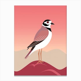 Minimalist Lapwing 3 Illustration Canvas Print