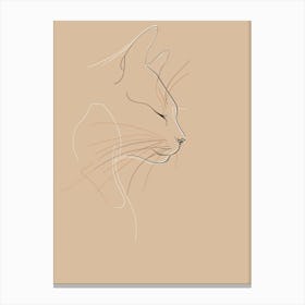 Cat - Boho, Line Art 13 Canvas Print