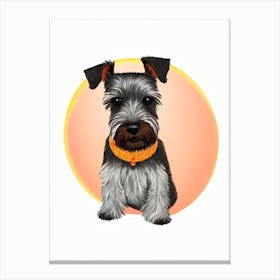 Miniature Schnauzer Illustration dog Canvas Print