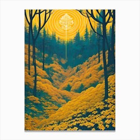 'Sunrise In The Forest' 1 Canvas Print