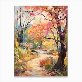 Autumn Gardens Painting Harry P Leu Gardens Usa 1 Canvas Print