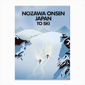 Nozawa Onsen Japan Ski poster Canvas Print