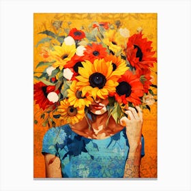 Holding Sunflowers Canvas Print