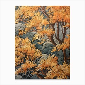 Black Willow 6 Vintage Autumn Tree Print  Canvas Print