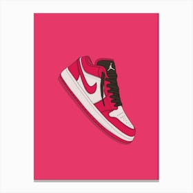 Sneakers Dunk Pink Canvas Print