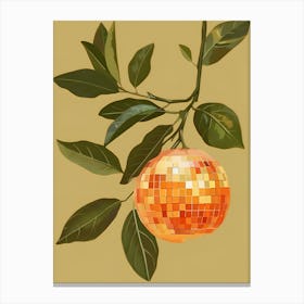 Orange With A Disco Ball Canvas Print