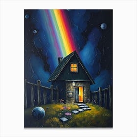 Rainbow House Canvas Print