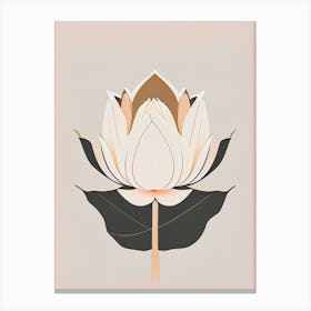 Giant Lotus Retro Minimal 1 Canvas Print