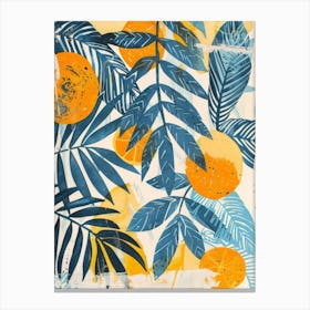 Oranges And Palms Canvas Print