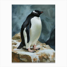 Adlie Penguin Laurie Island Oil Painting 3 Canvas Print