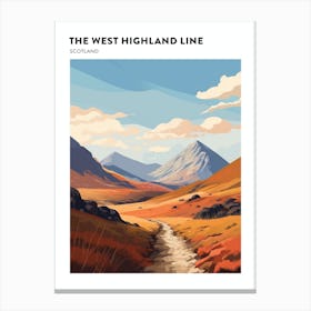 The West Highland Line Scotland 14 Hiking Trail Landscape Poster Canvas Print