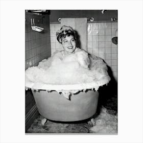 Ava Gardner In The Bathtub Canvas Print