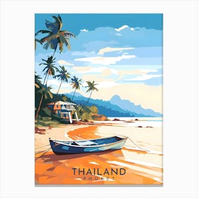 Thailand Phuket Retro Travel Canvas Print