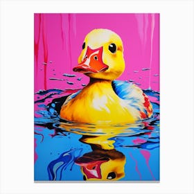 Duckling Pop Art 3 Canvas Print