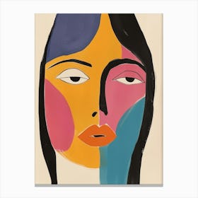 Face Of The Woman Canvas Print