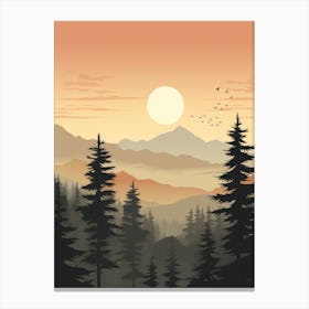 Sunset In The Mountains 9 Canvas Print