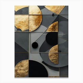 Golden Geometry Of Abstract Elegance Canvas Print