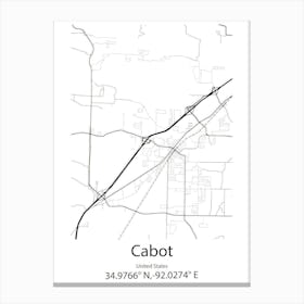 Cabot,United States Minimalist Map 1 Canvas Print