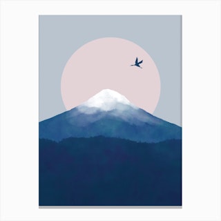 Fuji Crane Canvas Print