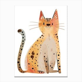 Savannah Cat Clipart Illustration 2 Canvas Print