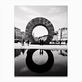 Split, Croatia, Mediterranean Black And White Photography Analogue 2 Canvas Print