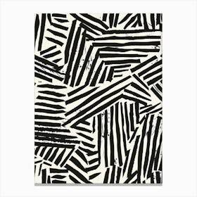 Black And White Stripes Canvas Print