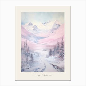 Dreamy Winter National Park Poster  Vanoise National Park France 1 Canvas Print