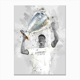 Vinicius Junior Drawing Sketch Canvas Print