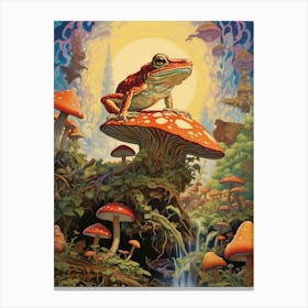 Leap Of Faith Wood Frog 2 Canvas Print