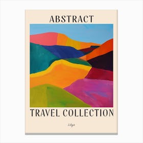 Abstract Travel Collection Poster Libya 1 Canvas Print