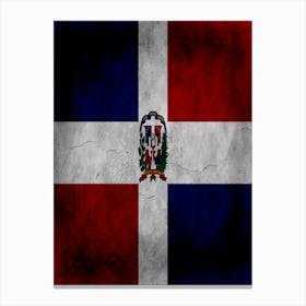 Dominican Republic Flag Texture Canvas Print