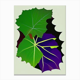 Wild Grape Leaf Vibrant Inspired Canvas Print