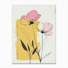 Sitka Flower Market Boho Minimalist Style Canvas Print