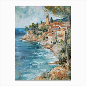 South Of France Kitsch Brushstrokes 3 Canvas Print