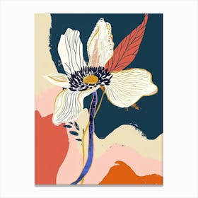 Colourful Flower Illustration Anemone 2 Canvas Print
