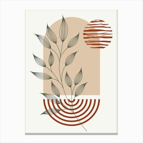 Boho Art Prints Scandi Art Sage Orange Abstract Art B Canvas Print