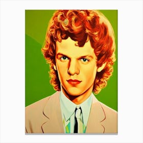 Jesse Eisenberg Colourful Pop Movies Art Movies Canvas Print