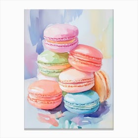 Colorful Macarons Art Canvas Print