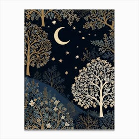 Night In The Forest 10 Canvas Print