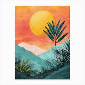 Sunset In The Mountains Canvas Print