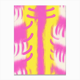Yellow And Pink Abstract 1 Canvas Print