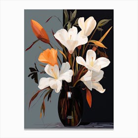 Bouquet Of Autumn Crocus Flowers, Autumn Florals Painting 0 Canvas Print