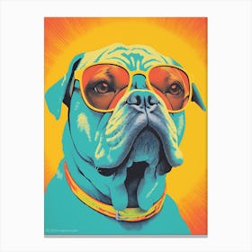 Bulldog With Sunglasses 1 Canvas Print