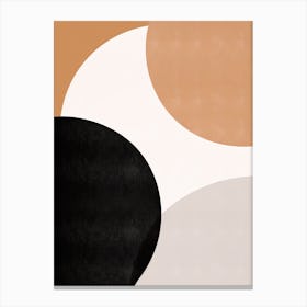 Mid-Century Mystical Whispers: Beige Enigma Canvas Print