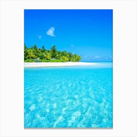 Relax Ocean Plant Idylli Holiday Coastline Beautiful Calm Shore Blue Paradise Sunlight N (29) Canvas Print