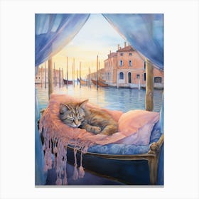 Cat in Venice Canvas Print
