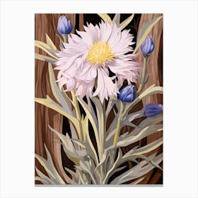 Cornflower 1 Flower Painting Canvas Print