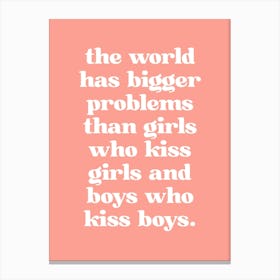 Girls Kiss Girls Pride Canvas Print