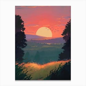 Sunset Landscape Canvas Print