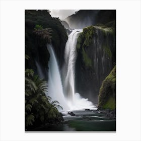 Kaihūrāngu Falls, New Zealand Realistic Photograph (3) Canvas Print